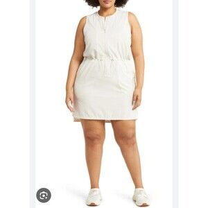 zella  NWT getaway front zip utility active mii  dress size 2X color cream